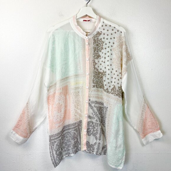 NWT Johnny Was Bandana Blouse SIze L - Picture 3 of 14